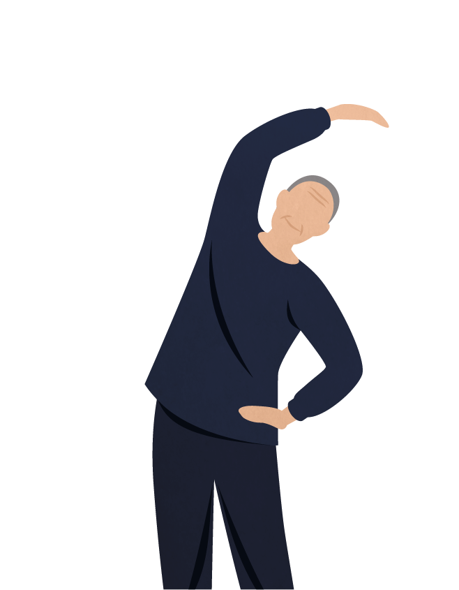 ストレッチをするイラスト