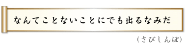 なんてことないことにでも出るなみだ