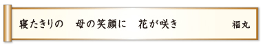 寝たきりの 母の笑顔に 花が咲き