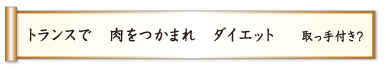 トランスで 肉をつかまれ ダイエット