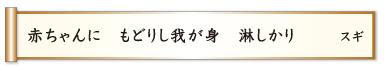 赤ちゃんに もどりし我が身 淋しかり