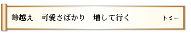 峠越え 可愛さばかり 増して行く