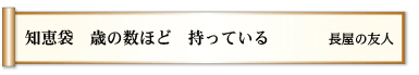 知恵袋　歳の数ほど　持っている