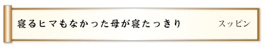 寝るヒマもなかった母が寝たっきり