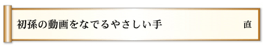 初孫の動画をなでるやさしい手