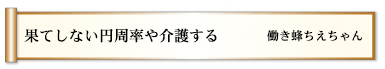 果てしない円周率や介護する