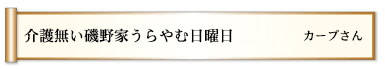 介護無い磯野家うらやむ日曜日