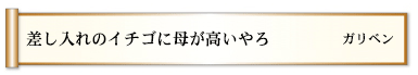 差し入れのイチゴに母が高いやろ