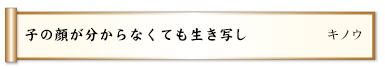 子の顔が分からなくても生き写し