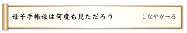 母子手帳母は何度も見ただろう